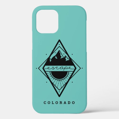 Escape to the Mountains iPhone  iPad case Teal