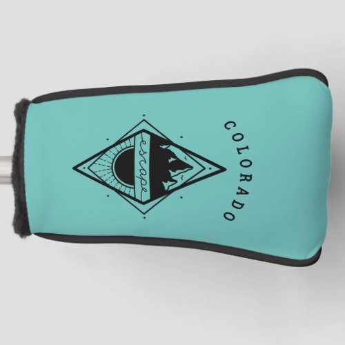 Escape to the Mountains Putter Cover Teal
