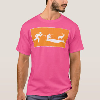 Escape With The Rifle For A Funny Hunting Timeout T-Shirt