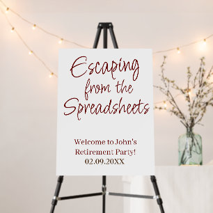 Escaping from the spreadsheet Custom Retirement Foam Board