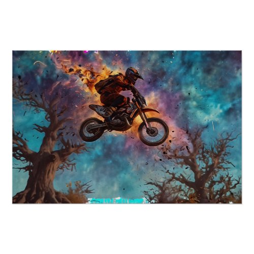 Escaping The Fire _ Dirt_bike Rider Poster