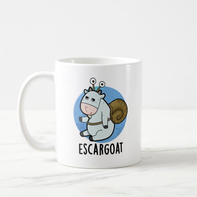 Escar-goat Funny French Snail Pun  Coffee Mug (Left)