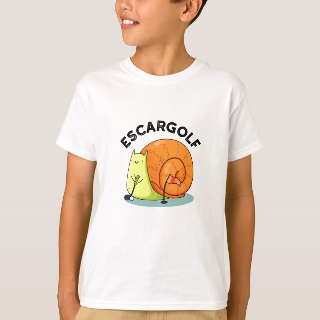 Escar-golf Funny Escargot Snail Pun  T-Shirt (Front)