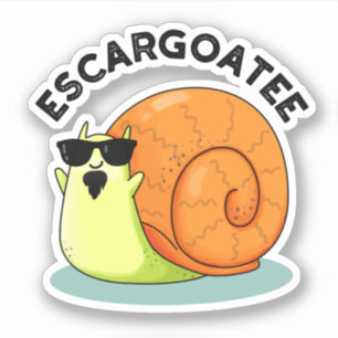 Escargoatee Funny Snail Escargot Pun Sticker