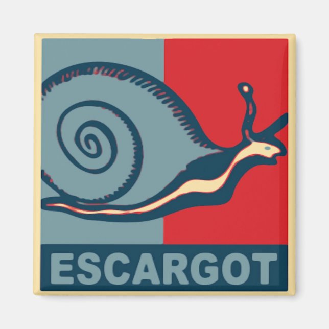 Escargot in Red and Blue Magnet (Front)