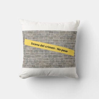 Escena del crimen throw pillow