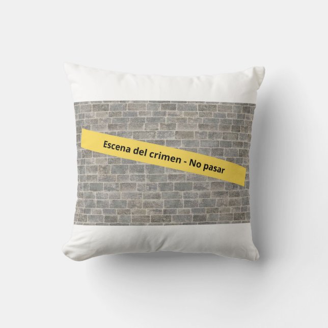 Escena del crimen throw pillow (Front)