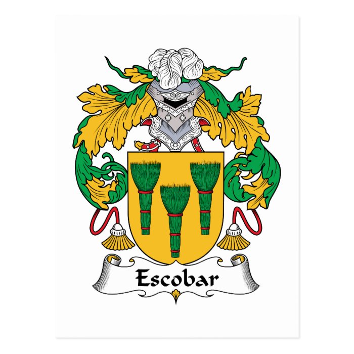 Escobar Family Crest Postcard