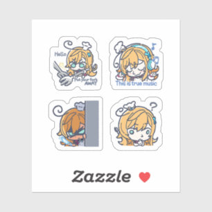 Escoffier Genshin Impact 4 Pack Sticker Sheet Extr