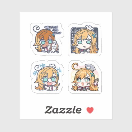 Escoffier Genshin Impact 4 Pack Sticker Sheet Extr