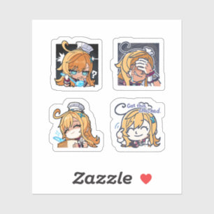 Escoffier Genshin Impact 4 Pack Sticker Sheet Extr