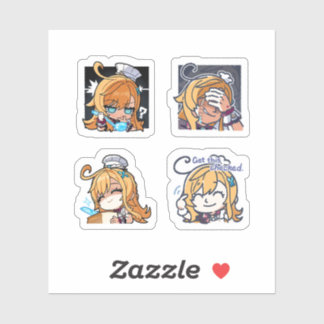 Escoffier Genshin Impact 4 Pack Sticker Sheet Extr