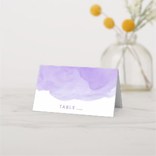 Escort Place Card   Purple Watercolor Background