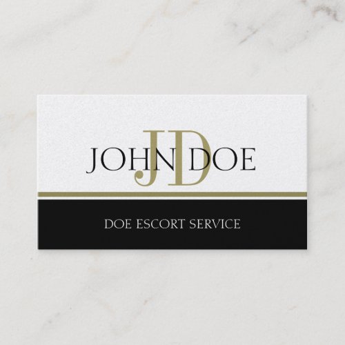 Escort Service Golden Stripe Business Card Templates