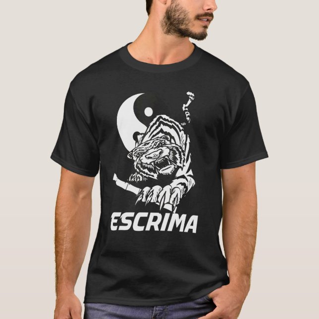 Escrima Yin Yang Tiger T-Shirt (Front)
