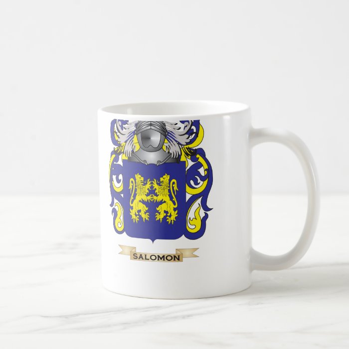 Escudo de armas de Salomon (escudo de la familia) Taza de