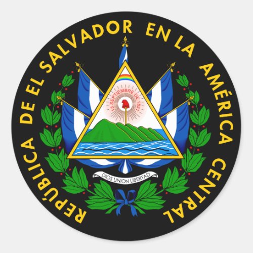 Escudo de El Salvador Classic Round Sticker