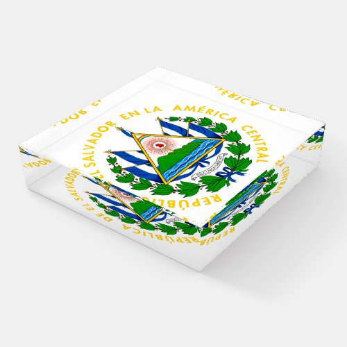 Escudo de El Salvador Paperweight