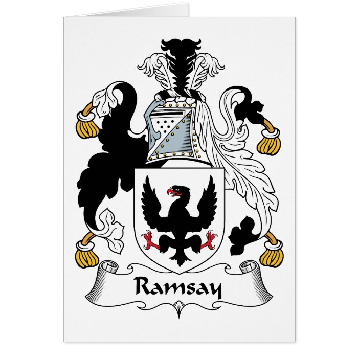 Escudo de la familia de Ramsay Tarjeton de