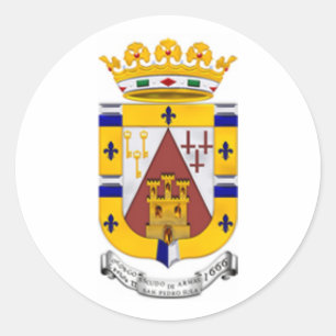 Escudo de San Pedro Sula, Honduras Classic Round Sticker