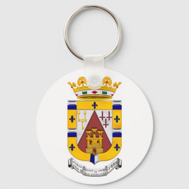 Escudo de San Pedro Sula, Honduras Keychain (Front)