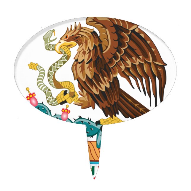 Escudo Nacional de México - Emblema Mexicano Cake Topper (Front)