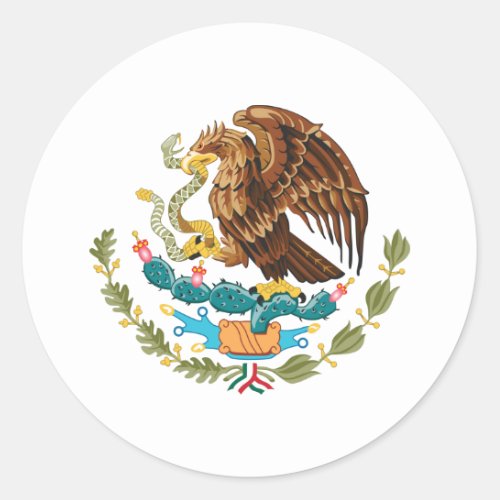 Escudo Nacional de Mxico _ Emblema Mexicano Classic Round Sticker