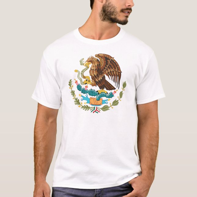 Escudo Nacional de México - Emblema Mexicano T-Shirt (Front)