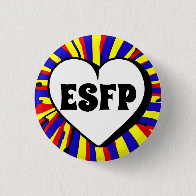 ESFP MBTI 3 Cm Round Badge Button (Front)