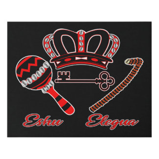 Eshu Elegua Laroye Crown Faux Canvas Print