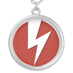 ESI Power Lightning BOLT Silver Plated Necklace