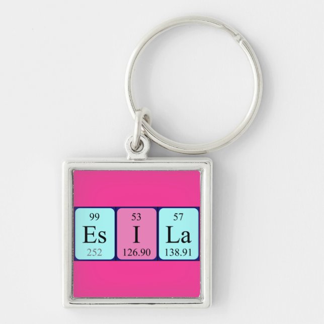 Esila periodic table name keyring (Front)