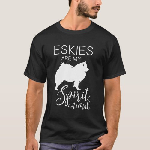 Eskie American Eskimo Dog Spirit Animal J000267 T_Shirt