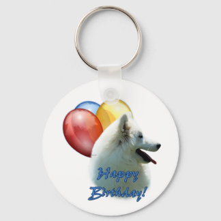 Eskie Happy Birthday Balloon Keychain