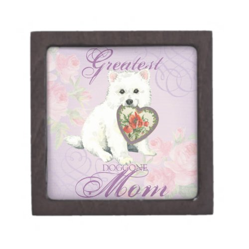 Eskie Heart Mom Keepsake Box