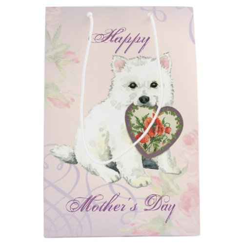 Eskie Heart Mom Medium Gift Bag