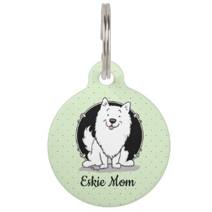 Eskie Mom - American Eskimo Dog Mom Pet ID Tag