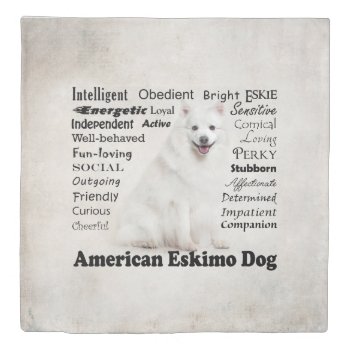 Eskie Traits Duvet Cover by ForLoveofDogs at Zazzle