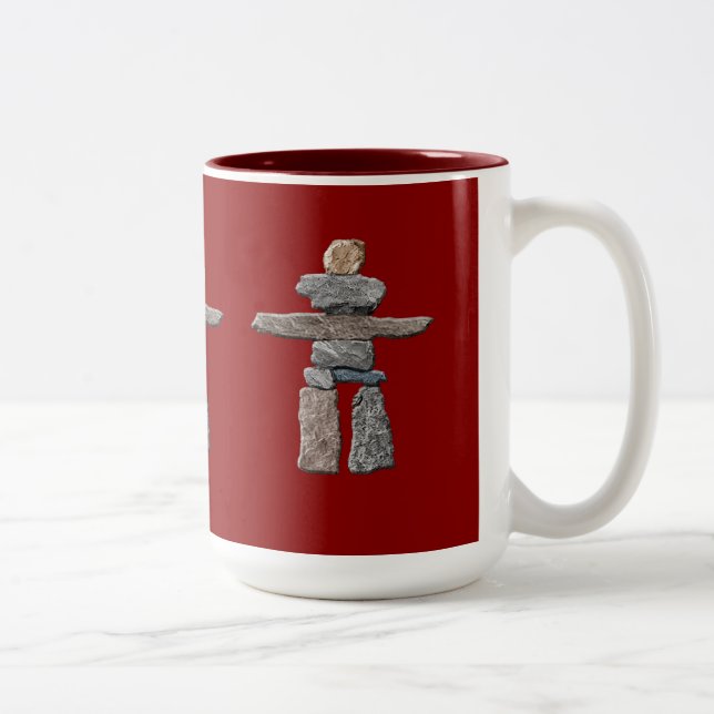 Eskimo Cairn, Inuit Inukshuk Drinking Mug (Right)