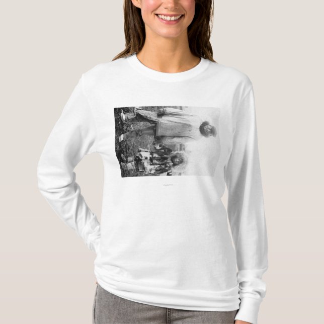 Eskimo Father and Child In Alaska Photograph T-Shirt (Front)