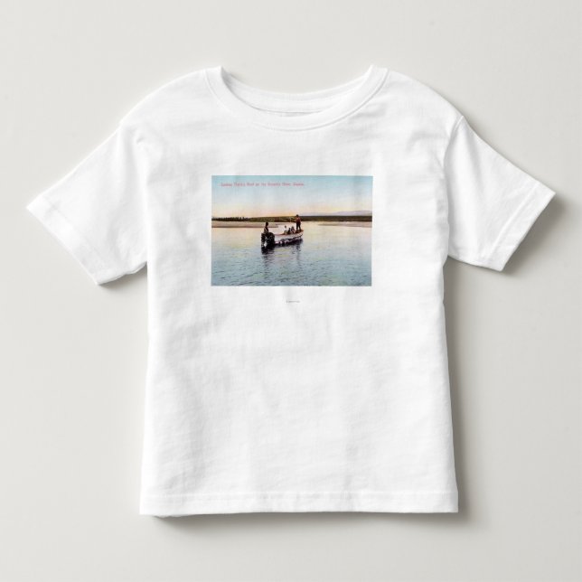 Eskimo Fishing Boat on the River Toddler T-shirt (Front)