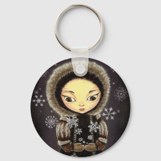 Eskimo girl keychain