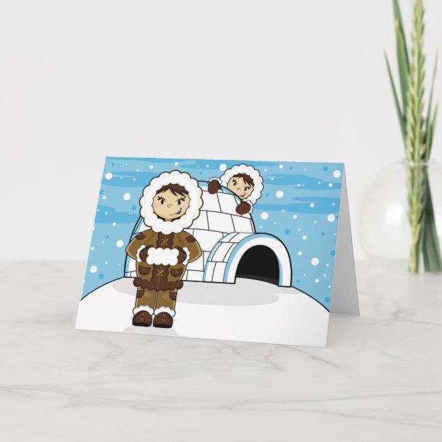 Eskimo & Igloo Card (Front)