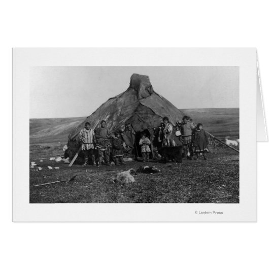 Eskimo Igloo Near Nome, Alaska Photograph Cards (Front Horizontal)