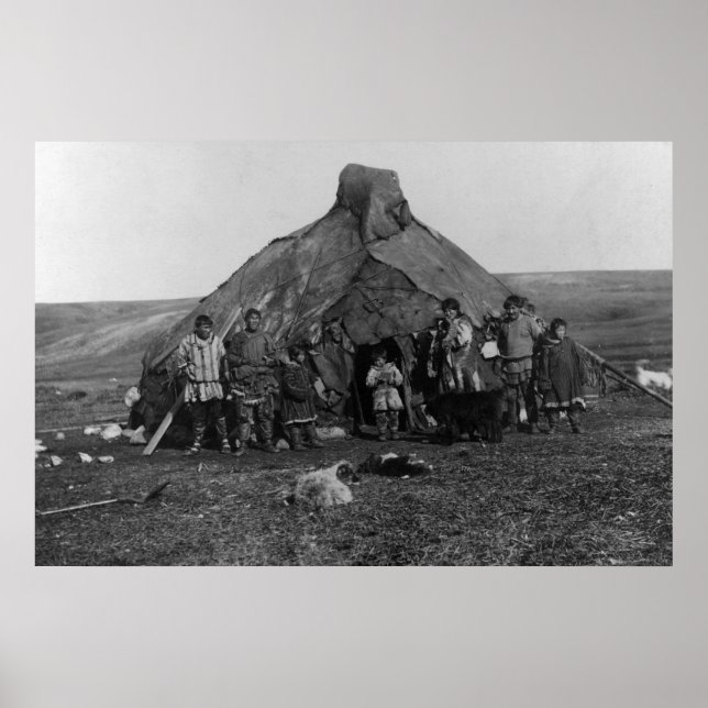 Eskimo Igloo Near Nome, Alaska Photograph Poster (Front)
