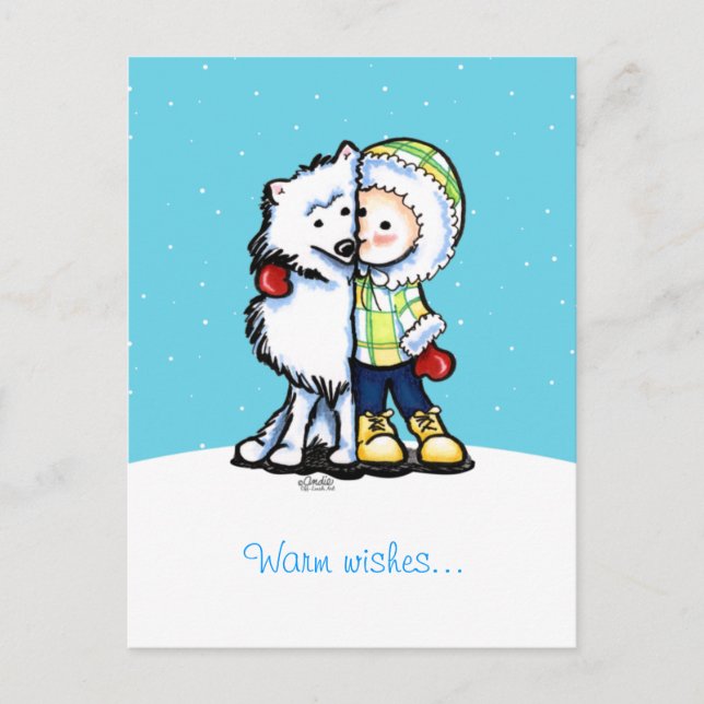 Eskimo Kisses Winter Postcard (Front)