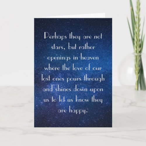 Eskimo Proverb Loss of Loved One Sympathy Card