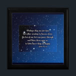 Eskimo Proverb  Perhaps they are not stars   Gift Box<br><div class="desc">Eskimo Proverb Perhaps they are not stars has a star field background with blue borders.</div>