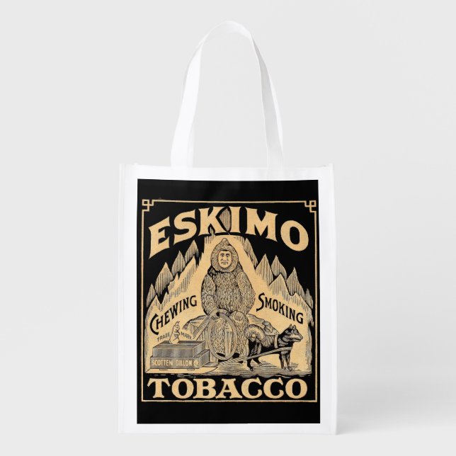 Eskimo Tobacco ad print Grocery Bag (Front)