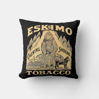 Eskimo Tobacco print Throw Pillow